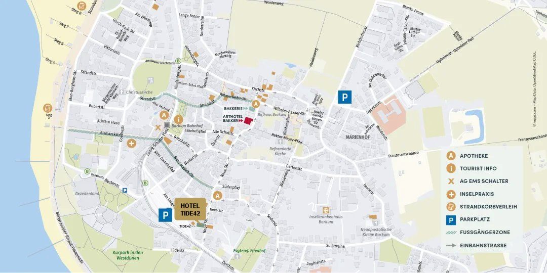 Lageplan Tide42 Borkum